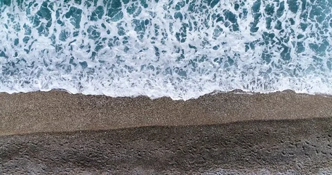 Waves Rolling Up at Beach - 4K 60fps Stock Footage 102099136