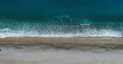 Waves Rolling Up at Beach - 4K 60fps Stock Footage 102118720