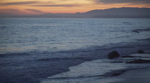 Waves rolling in at the beautiful Mesa Beach Stock Footage 62435759