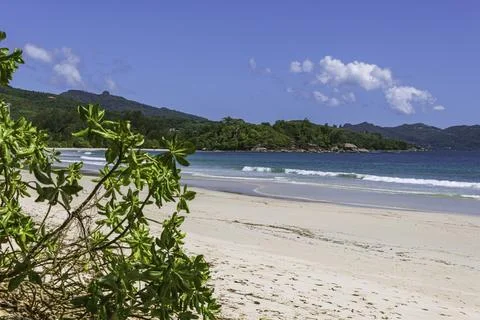 Waves Rolling In At Grand Anse Stock Photos