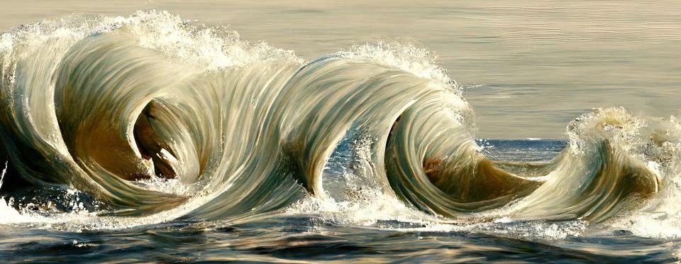 Waves Rolling Stock Illustration