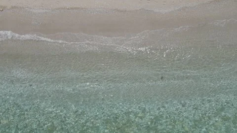 Waves rolling on Kamari Beach in Pelion, Greece Stock Footage 288726648