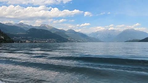 Waves rolling in at Musso Lake Como Stock Footage 313361875