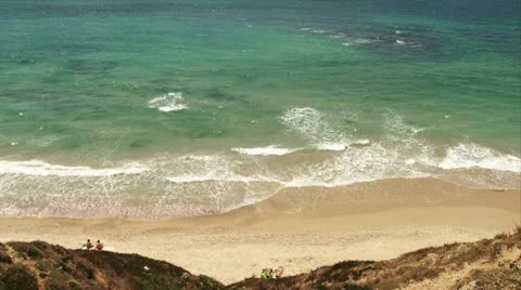 Waves rolling over the beach Stock Footage 20507133
