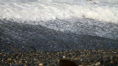 Waves rolling over rocky shore Stock Footage 10746883