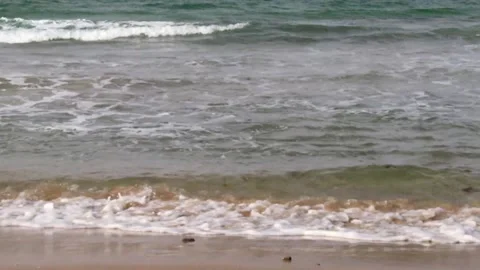 Waves Rolling Sea Medium Shot Stock Footage 232082750