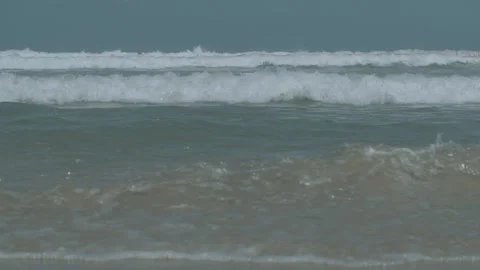 Waves Rolling Onto Shore at Sunshine Coast Beach in Queensland, Australia Stock Footage 341290072