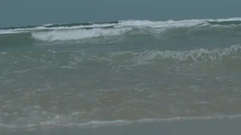 Waves Rolling Toward Shore at Sunshine Coast Beach in Queensland Australia Stock Footage 341288973