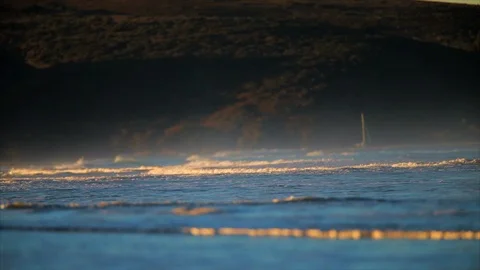 Waves rolling towards the shore. Stock Footage 88406043