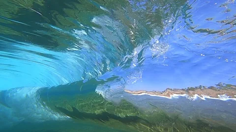Waves rolling, view under water Stock Footage 125588322