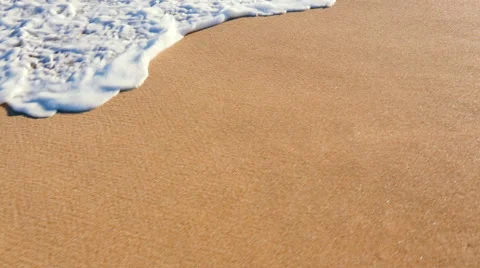Waves Rolling Up White Sandy Beach. Stock Footage 53892956