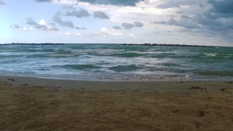 Waves of rough winter sea Stock Footage 250114057