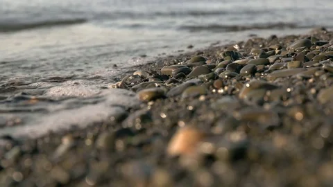 Waves run ashore Stock Footage 71770998