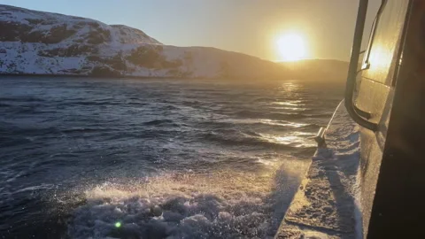 Waves from a sailing yacht in the sun 스톡 동영상 219627379