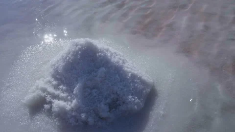 Waves, salt and sun glare Stock Footage 197357876