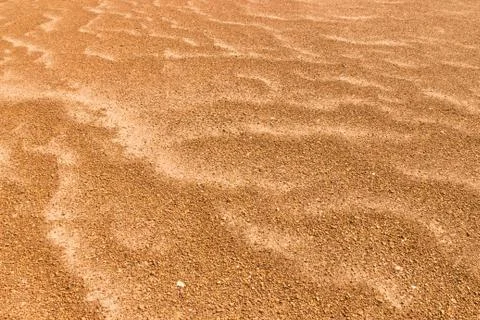 Waves of sand after raining texture &amp; background images. Stock Photos