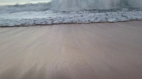 Waves on the sand at the beach Video stock 319016949