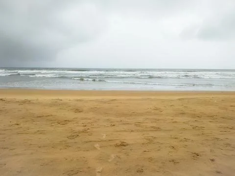 Waves on the sand beach Fotos de archivo