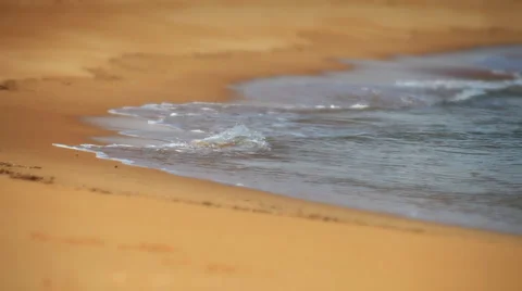 Waves on the sand Stock Footage 1007843