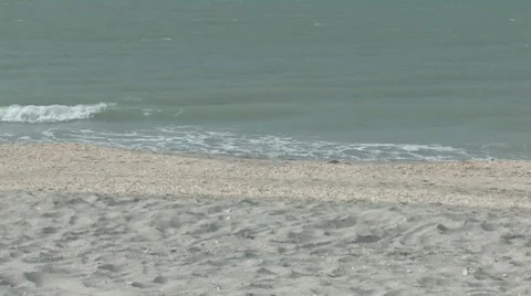 Waves on the sand Stock Footage 7748031