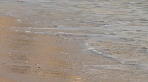 Waves on sand Stock Footage 45492213