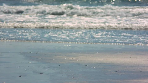 Waves on the Sand Stock Footage 91048981