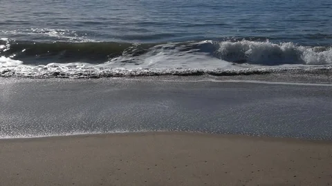 Waves on the sand Stock Footage 100989705