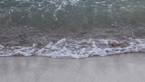 Waves On The Sand Stock Footage 104805854