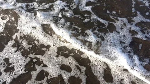 Waves on  sand Stock Footage 125804442