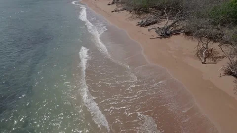 Waves on sand Stock Footage 205295365
