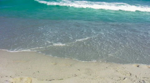 Waves on sandy beach 7 Video stock 503109