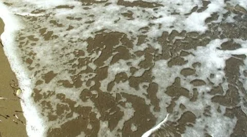 Waves on the sandy beach. HD 1080. Video stock 11232627