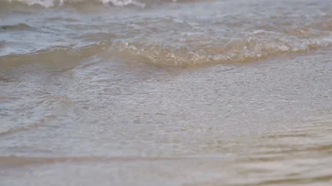 Waves on the sandy shore Stock Footage 161422160