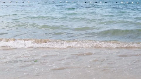 Waves on the sandy shore Stock Footage 161445472