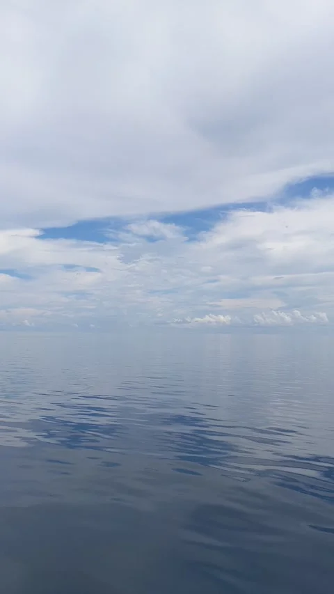 Waves on the sea and clouds in the sky Stock Footage 294156458