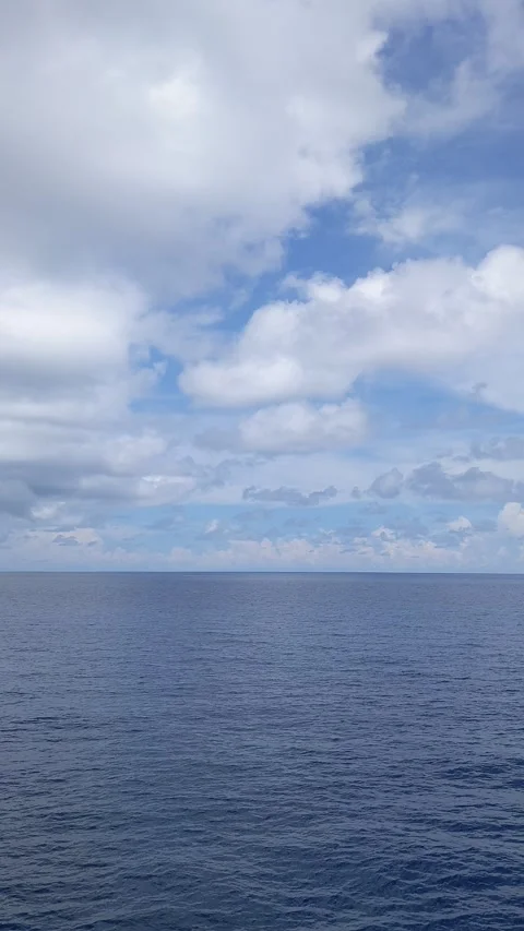 Waves on the sea and clouds in the sky Stock Footage 294159413