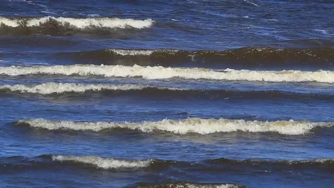 Waves on the sea background Stock-Footage 76394532