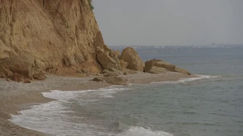 Waves on the sea beach Stock Footage 100289676