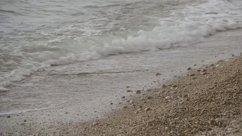 Waves on the sea beach Stock Footage 100290082