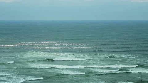 Waves of the sea of the beach ladies in Punta Hermosa in the day in 4k Vidéo 178469979