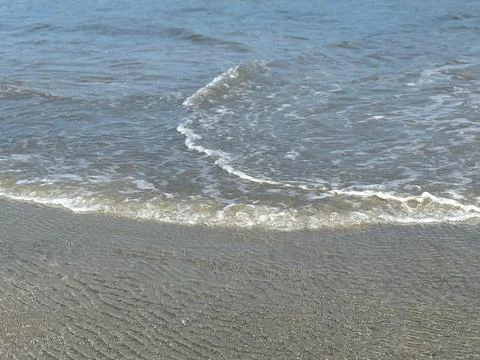 Waves of the Sea at the Beach Stock Photos