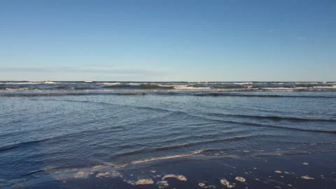 Waves at the sea coast beach Stock Footage 142999555
