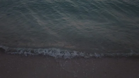 WAVES OF SEA IN THE EVENING Video stock 111690655