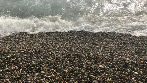 Waves with sea foam Stock Footage 136220045