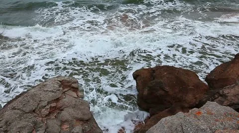 Waves of the sea Stock Footage 11235242