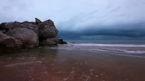 Waves of the sea Stock Footage 14071785