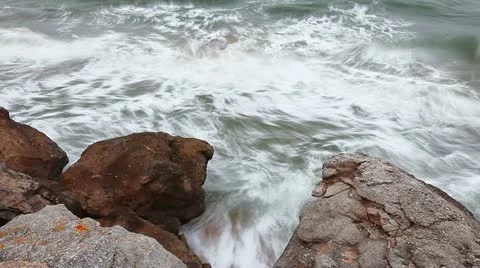 Waves of the sea Stock Footage 17742934