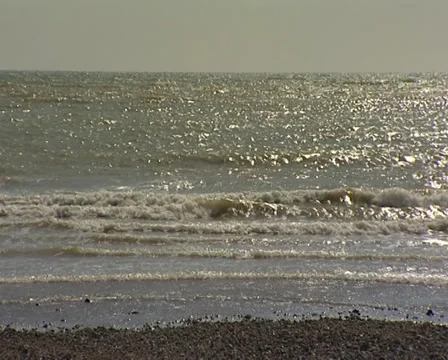 Waves on sea Stock Footage 32528896