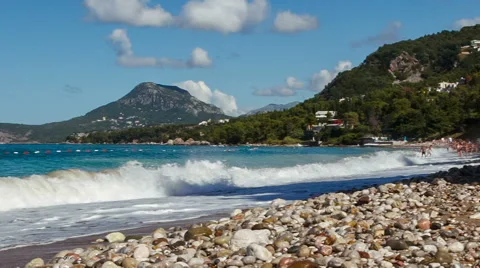 Waves on the sea Stock Footage 67574162