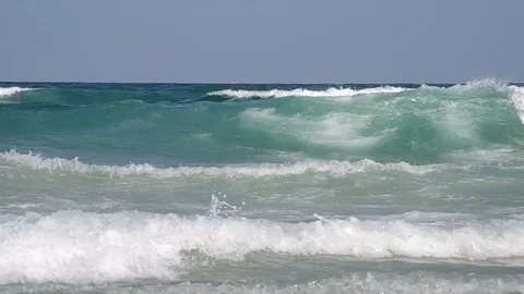 Waves at sea Stock Footage 73337442